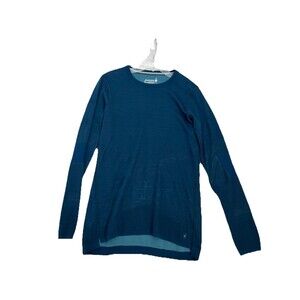 Smartwool Intraknit 200 Women XL Merino Wool Blend Base Layer Crew Top Teal Flaw